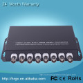 Monitor video multiplexer 8 channel fiber optic to coaxial converter with RS485